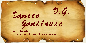 Danilo Ganilović vizit kartica